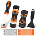 Necamocu 4 Pack Razor Blade Scraper, Premium Cleaning Pocket Size, Orange. Fixed Price $18.00.
