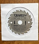 Tenryu Carbide Saw Blade 3-3/8" Dia. Teeth 0.39 Kerf No. PT-08520. Fixed Price $13.95.