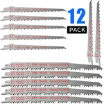 Hanida 9-INCH 5-PACK And 6-INCH 7-PACK Wood Pruning Saw Blades For Reciprocat.... Fixed Price $26.57.