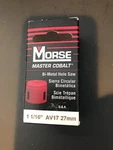 Morse (AV17) 1-1/16" Master Cobalt Bi-metal Hole Saw 27MM New In Package. Fixed Price $12.50.