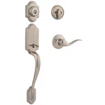 Kwikset Arlington Satin Nickel Front Entry Door Handleset Lock W/ Tustin Lever. Fixed Price $189.99.