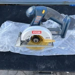 Ryobi 18.0V 18V Cordless Circular Saw Battery Powered Blue Silver Yellow. Fixed Price $58.00.