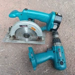 18 Volt Makita Saw And Drill W/battery: 5620D Circular 1/2", 6343D. Fixed Price $45.00.
