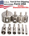 10PCS Diamond Hole Saw Drill Bit Set Maker Cutter Glass Ceramic Tile Porcelain. Fixed Price $9.99.
