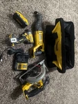 Dewalt 20V Circular Saw, Reciprocating Driver Drill & 4AH-BATTERY Charger. Fixed Price $135.00.