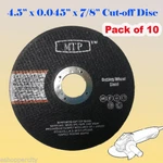 10X 4.5"X.045"X7/8" 1.2MM Mtp Metal Steel Cutting Wheel Grinder. Fixed Price $9.95.