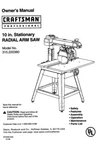 Craftsman 315.220380 Radial Arm Saw Owners Instruction Manual. Fixed Price $20.24.