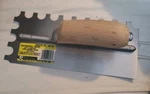 Lot 10) Qep Carbon Steel 3/4 Inch U Notched Trowels Wood Handles Professional. Fixed Price $30.00.