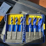 Irwin Speedbor Max Piece Auger Bit Set With Case, No. 3041006. Fixed Price $18.00.