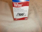 Wiss RWK14A Utility .025 Knife Replacement Blades, BOX/100,NOS/NIB. Fixed Price $7.77.