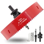 Hordion 180MM Inch Hole Saw With Drill Bits & Arbor, / 7.1", Red. Fixed Price $33.36.