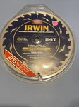 New Irwin 1934343 Weldtec 8 1/4" X 24TPI Wood Carbide Circular Saw Blade. Fixed Price $27.99.