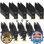 Amzbsaw 110PC Oscillating Blades Kit For Wood & Metal - Universal Fit. Fixed Price $106.06.