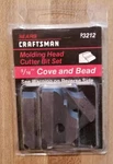 Craftsman 9-3212 5/16 Cove Bead Molding Head Bit Set (3 Cutters). Fixed Price $19.95.