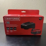 New Craftsman CMCB205-CK 20V 5.0AH Lithium Ion Battery & Fast Charge Kit B6. Fixed Price $42.00.