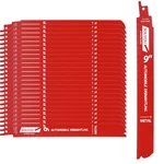 25 Pack 9 14/18 Tpi Bi-metal Reciprocating Saw Blades With Organizer Carbi.... Fixed Price $52.14.