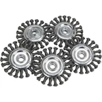 Klutch 4.5IN. Twisted Knot Wire Wheels, 5-PK., 5/8IN.-11 Threaded, Angle. Fixed Price $37.99.