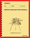 Hitachi C10FR 10" Contractor Table Saw Instruction Service Part Manual 1739. Fixed Price $25.00.