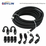 Black Nylon Braided E85 Ptfe Fuel Line 10FT 4AN- AN4 Fittings Hose Kit. Fixed Price $32.99.