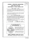 Craftsman 113.29501 12" Radial Arm Saw Manual And Parts List Instructions. Fixed Price $20.24.