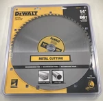 Dewalt 14" 66T Carbide Teeth Metal Steel Cutting Saw Blade DWA7747. Fixed Price $180.00.