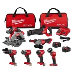 Milwaukee 3697-27 M18 Fuel 18V Lithium-ion Cordless Brushless 7-TOOL Combo Kit. Fixed Price $1561.25.