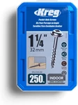 Kreg Zinc Pocket-hole Screws SML-C125-250 1-1/4 Inch Coarse Thread Maxi-. Fixed Price $39.99.