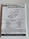 Ryobi Circular Saw Cordless Owners Manual R10632. Fixed Price $7.00.
