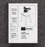 Instruction Manual Fits Craftsman 10" Radial Saw 113.197750 & 113.19770. Fixed Price $15.97.