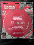 Diablo D0748CF 7-1/4 X Tooth Ferrous Cutting Blade 2PACK. Fixed Price $58.99.