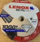 Lenox Tools 1972923 Metalmax Diamond Edge Cutoff Wheel, 6" 7/8". Fixed Price $15.50.