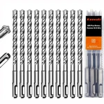 Keewaki 10 Pack 5/16" X Sds Plus Rotary Hammer Drill Bits Set, Cross Carbide. Fixed Price $43.66.