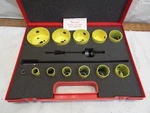 Starrett Hole Saw Kit K291 Arbors & Extension + Case 3/4-3" Bi-metal Electrician. Fixed Price $249.99.