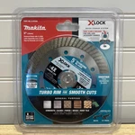 X-lock 5 In. Turbo Rim Diamond Blade For Masonry Cutting Makita Back. Fixed Price $17.99.