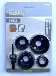 Master Mechanic 5-PC. Hole Saw Set, Carbon Steel For Fast Cutting Wood / Plastic. Fixed Price $39.98.