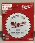 Milwaukee 6-1/2 24T Framing Circular Saw Blade, 48-40-0620. Fixed Price $10.00.
