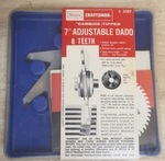 Nos Craftsman 9- 3267 7" Adjustable Dado Blade 8 Carbide Teeth W/ Instructions. Fixed Price $49.99.