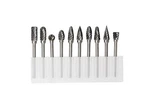 Carbide Burr Set 1/8 Inch Shank With 1/4 Head Double Cut Rotar... Fast Ship. Fixed Price $31.99.