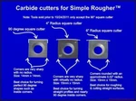 Authentic Simple Woodturning Tools - Carbide Cutter 3 Pack For Rougher Sr. Fixed Price $35.90.