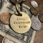 1969 Chevrolet C-10 Truck Solid Brass Key Fob Chevy Pick Up. Fixed Price $14.95.