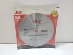Ace 23583 7-1/4" Steel Saw Blade 140 Teeth 5/8" Arbor Diamond Knockout. Fixed Price $14.99.