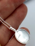 Sterling Silver 16MM Disc Pendant Engraving Available + Kerb Chain -free Post. Fixed Price $68.29.