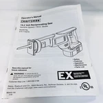 Sears Craftsman Reciprocating Saw Volt #315.114270 Manual Only. Fixed Price $9.99.