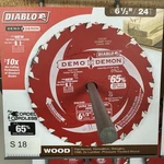 Diablo D0624DA 6-1/2" X Tooth Demon Framing/demolition Saw Blade. Fixed Price $16.50.