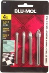 Disston 4 Piece Rotary Tool Glass And Tile Tungsten Carbide Tipped Drill Bit Set. Fixed Price $12.00.