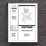 10"OPERATOR Instruction Manual Fits Sear Craftsman Radial Arm Saw 113.198111. Fixed Price $15.97.