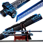 High Carbon Steel Chinese Sword Tang Dynasty Dao Straight Blade Dragon Patter.... Fixed Price $190.66.