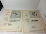 Vintage Craftsman Router And Circular Saw-owners Manuals, 315.17380, 315.10951. Fixed Price $12.00.