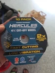 Hercules 57142 1/2" Cut-off Wheel 10 Pack. Fixed Price $21.50.