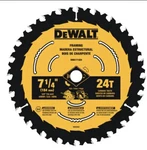 Dewalt 7-1/4-IN 24-TOOTH Rough Finish Tungsten Carbide-tipped Steel Circular Saw. Fixed Price $6.99.